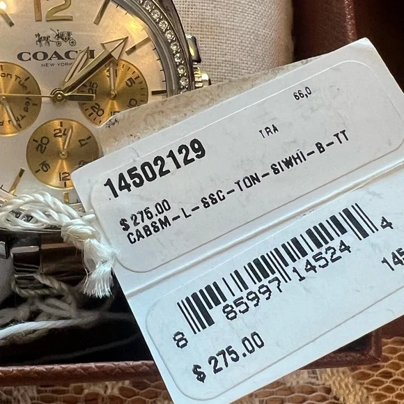 Coach Two-Tone Chronograph Boyfriend Watch - Picture 4 of 11